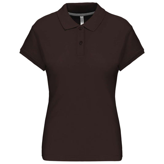 LADIES' SHORT-SLEEVED POLO SHIRT - Chocolate - Main