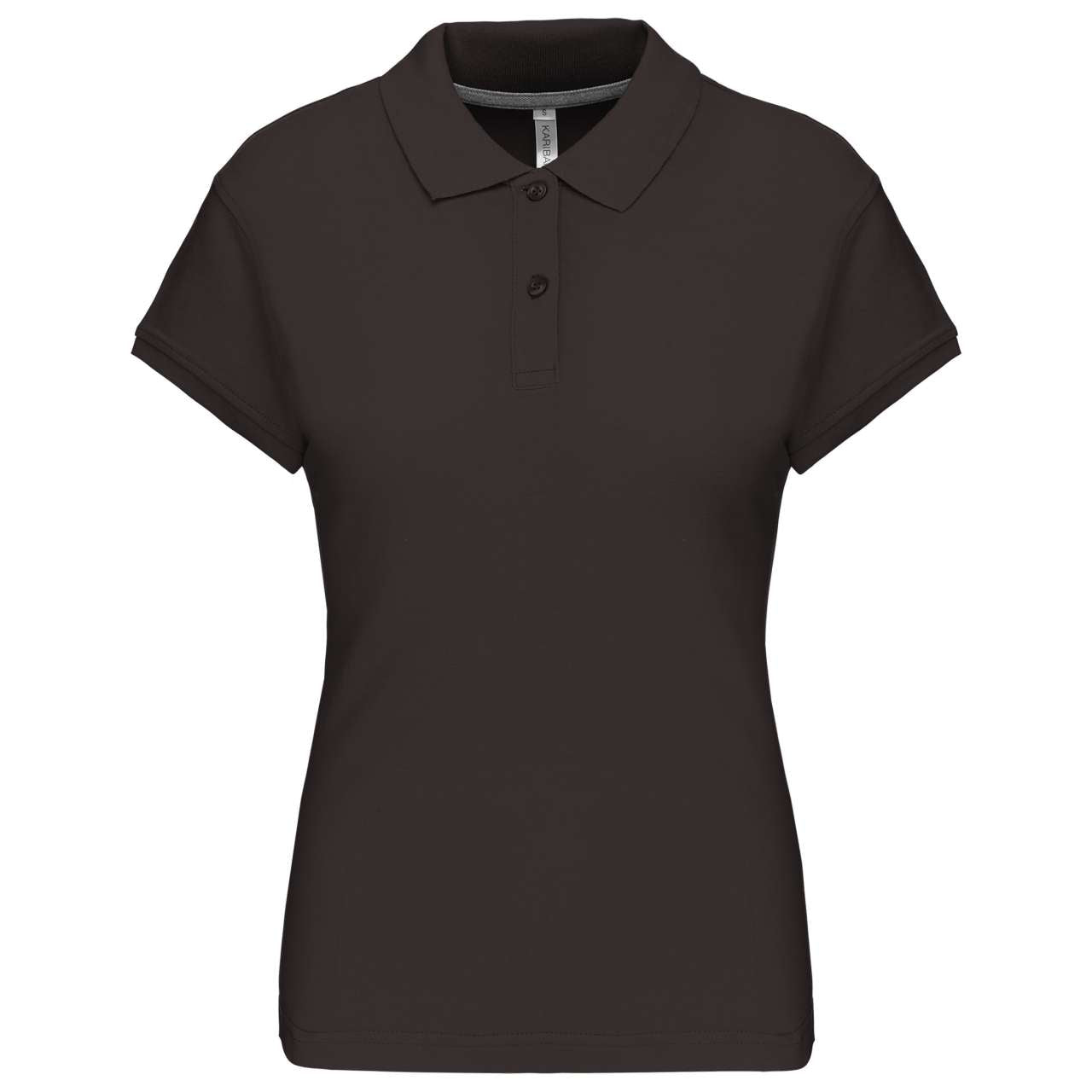 LADIES' SHORT-SLEEVED POLO SHIRT - Dark Grey - Main