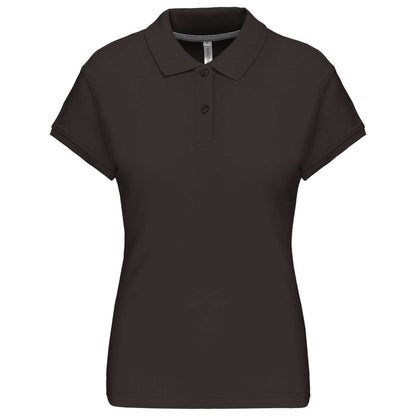 LADIES' SHORT-SLEEVED POLO SHIRT - Dark Grey - Main