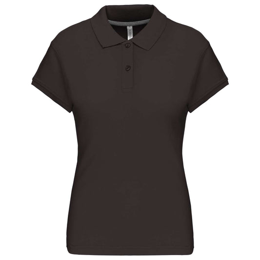 LADIES' SHORT-SLEEVED POLO SHIRT - Dark Grey - Main