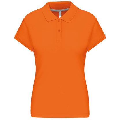 LADIES' SHORT-SLEEVED POLO SHIRT - Orange - Main