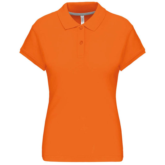 LADIES' SHORT-SLEEVED POLO SHIRT - Orange - Main