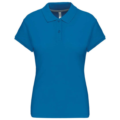 LADIES' SHORT-SLEEVED POLO SHIRT - Tropical Blue - Main