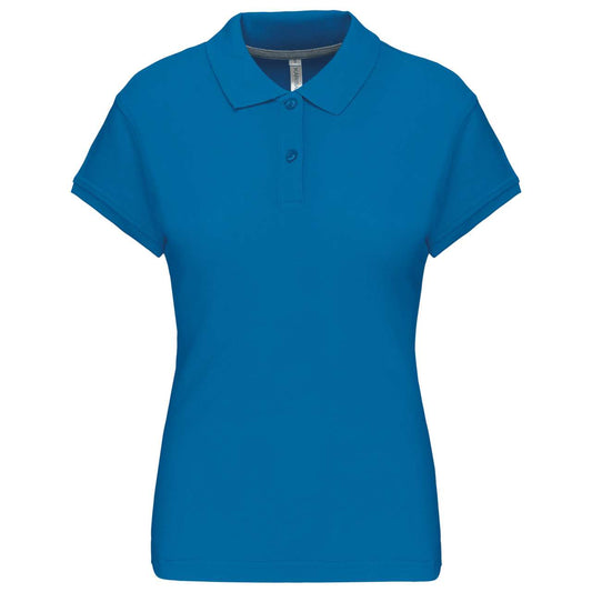 LADIES' SHORT-SLEEVED POLO SHIRT - Tropical Blue - Main