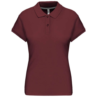 LADIES' SHORT-SLEEVED POLO SHIRT - Wine - Main