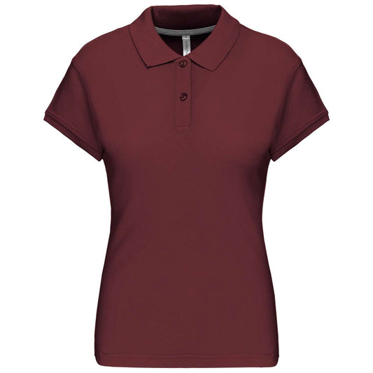 LADIES' SHORT-SLEEVED POLO SHIRT - Wine - Main