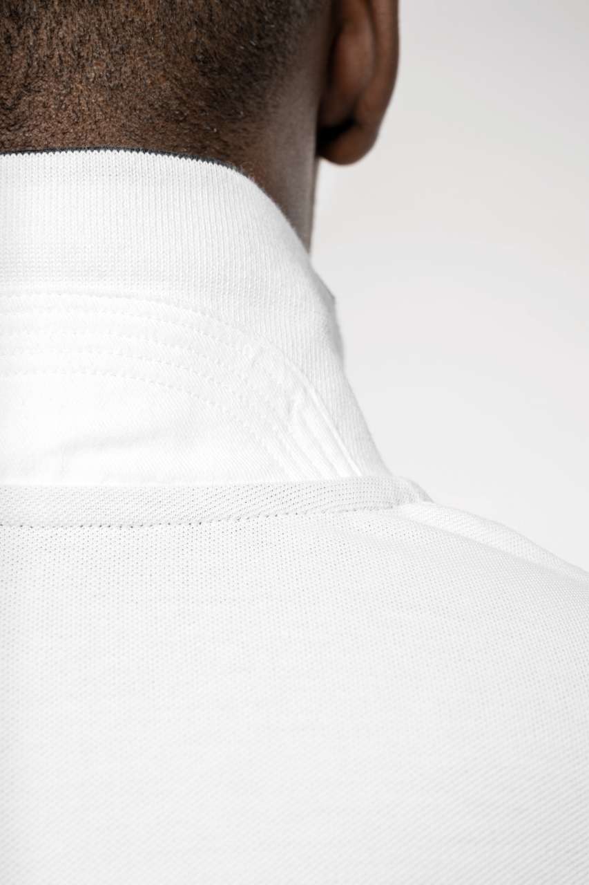 MEN'S SHORT-SLEEVED POLO SHIRT - Navy/White/Light Turquoise - Additional