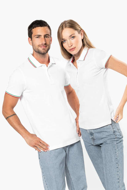 MEN'S SHORT-SLEEVED POLO SHIRT - Black/Light Grey/White - Additional