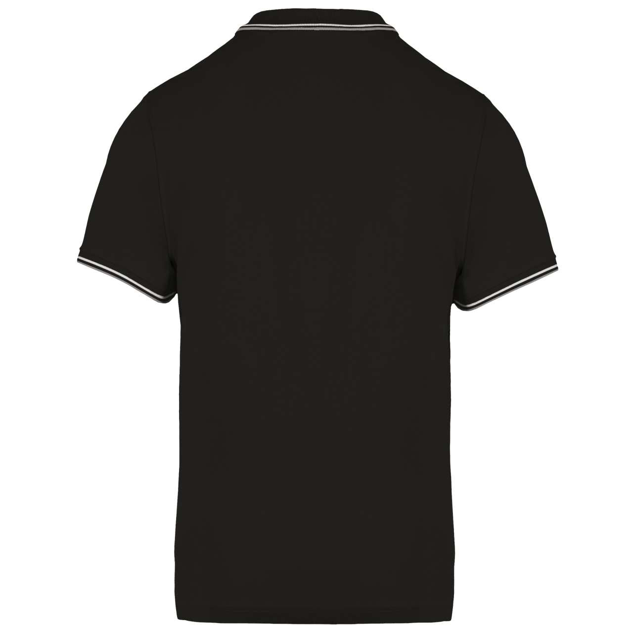 MEN'S SHORT-SLEEVED POLO SHIRT - Black/Light Grey/White - Additional