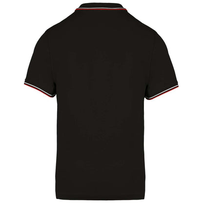 MEN'S SHORT-SLEEVED POLO SHIRT - Black/Red/White - Additional