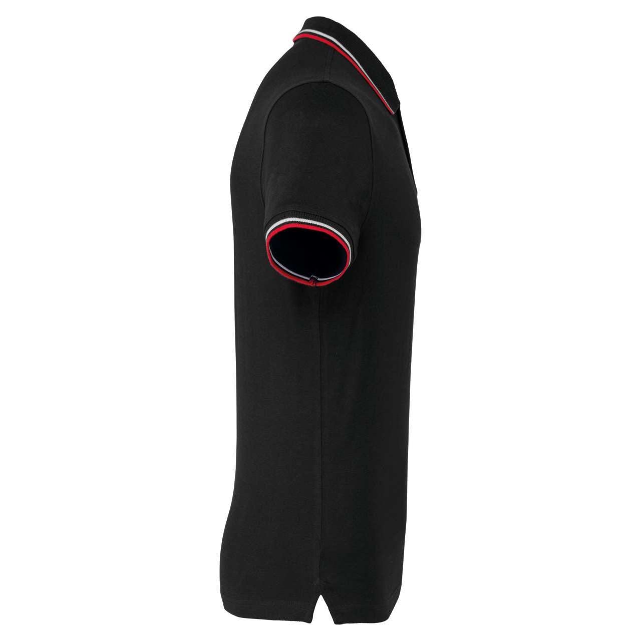 MEN'S SHORT-SLEEVED POLO SHIRT - Black/Red/White - Additional