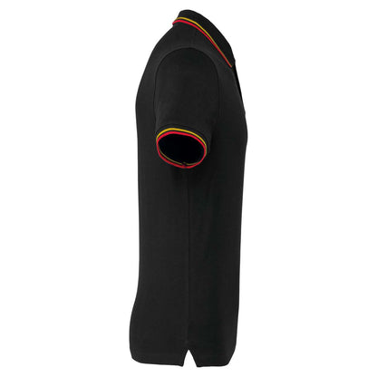 MEN'S SHORT-SLEEVED POLO SHIRT - Black/Red/Yellow - Additional