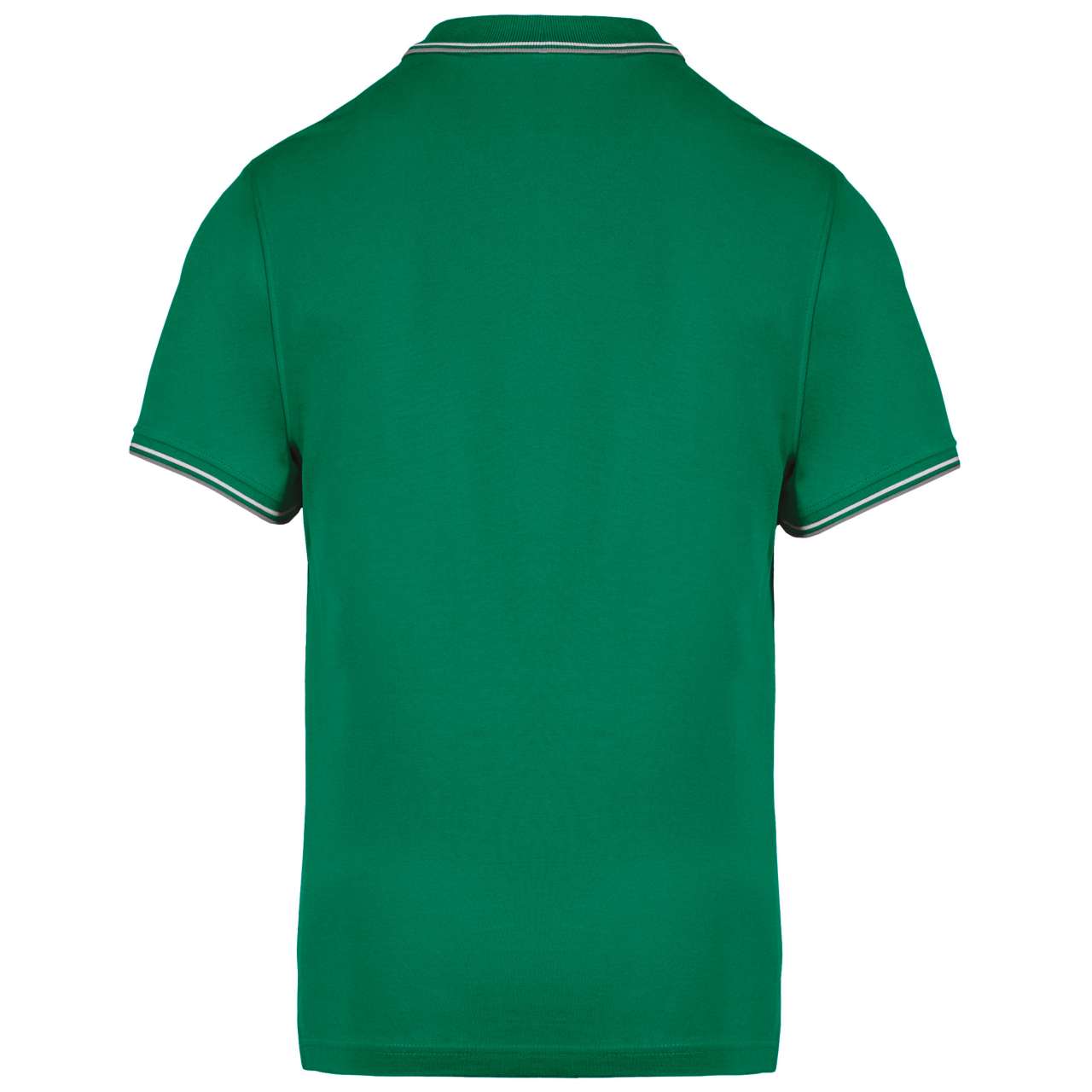 MEN'S SHORT-SLEEVED POLO SHIRT - Kelly Green/Light Grey/White - Additional