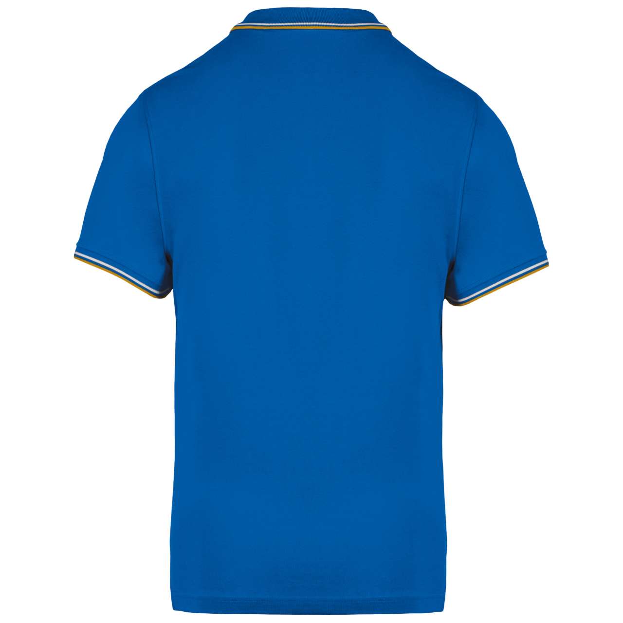MEN'S SHORT-SLEEVED POLO SHIRT - Light Royal Blue/Yellow/White - Additional