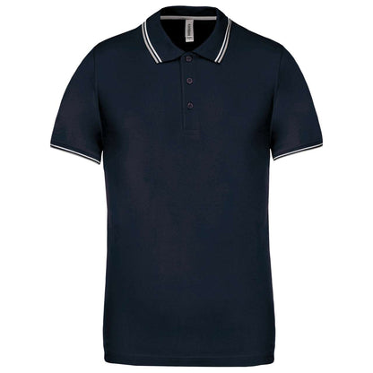 MEN'S SHORT-SLEEVED POLO SHIRT - Navy/Light Grey/White - Main