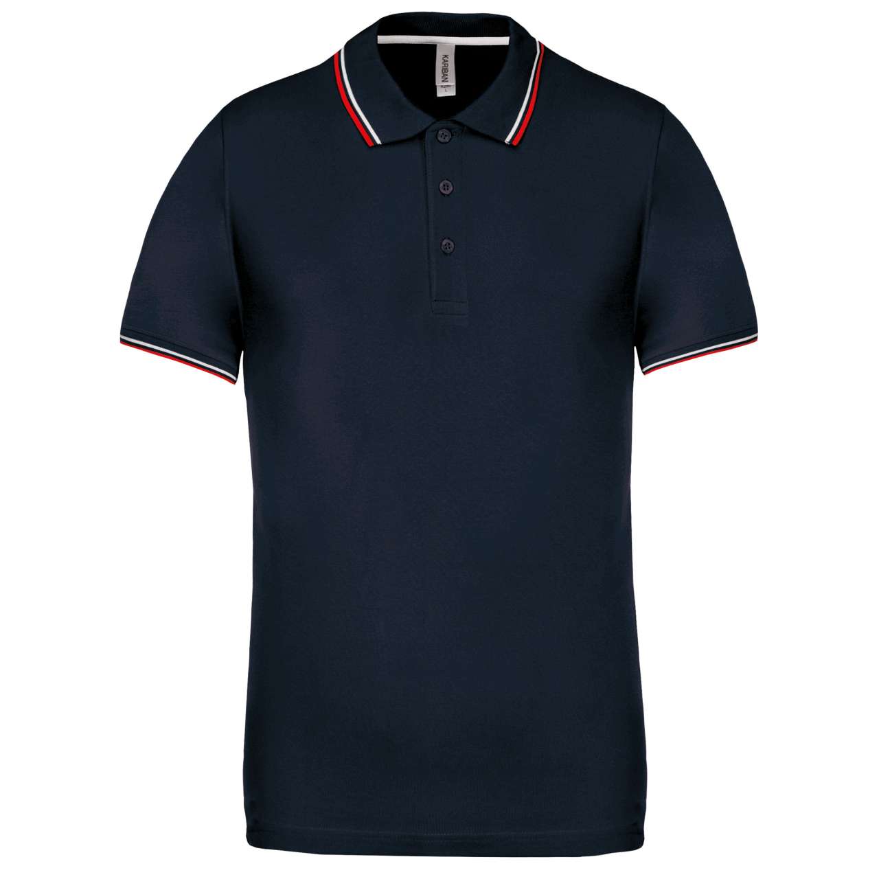 MEN'S SHORT-SLEEVED POLO SHIRT - Navy/Red/White - Main