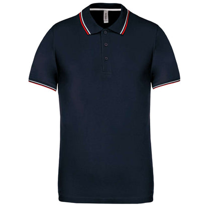 MEN'S SHORT-SLEEVED POLO SHIRT - Navy/Red/White - Main