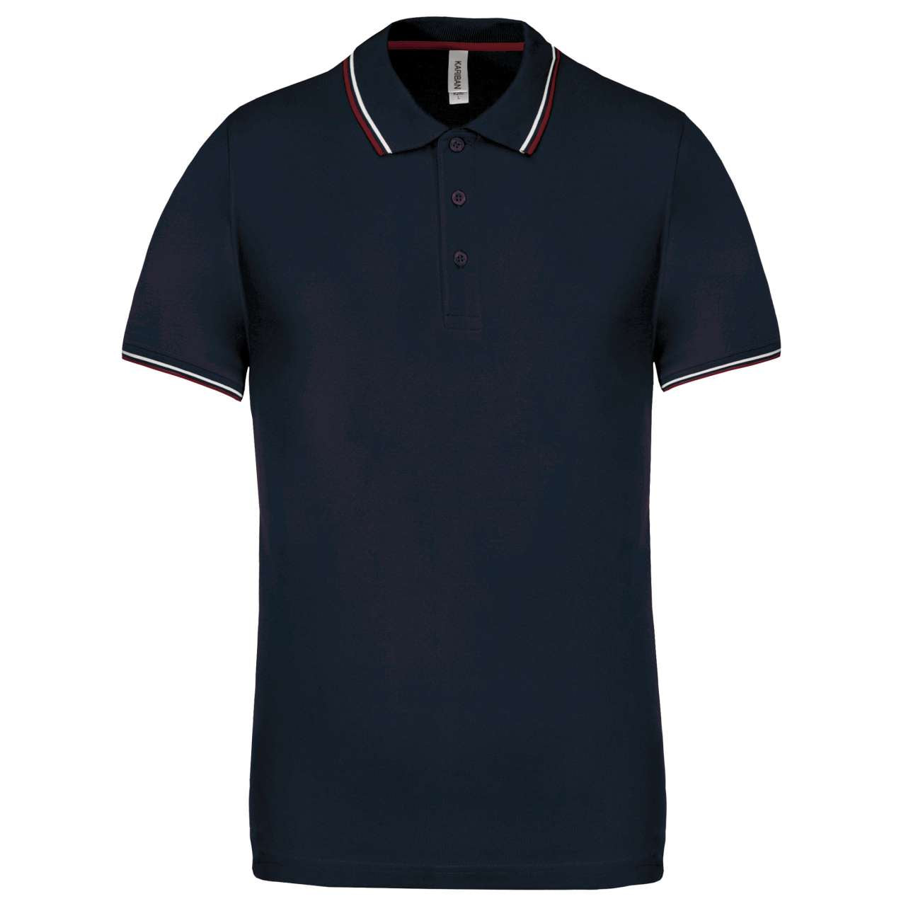MEN'S SHORT-SLEEVED POLO SHIRT - Navy/Wine/White - Main