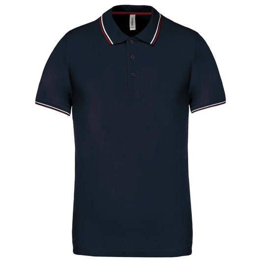 MEN'S SHORT-SLEEVED POLO SHIRT - Navy/Wine/White - Main