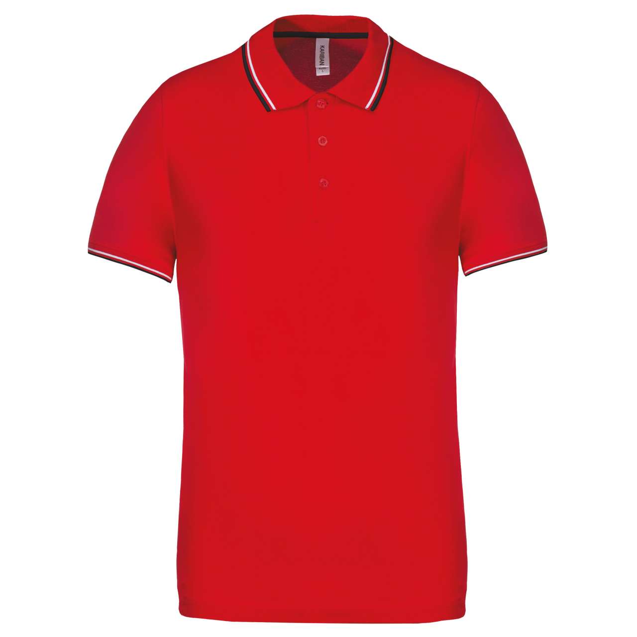 MEN'S SHORT-SLEEVED POLO SHIRT - Red/Navy/White - Main