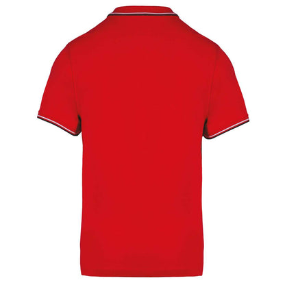 MEN'S SHORT-SLEEVED POLO SHIRT - Red/Navy/White - Additional