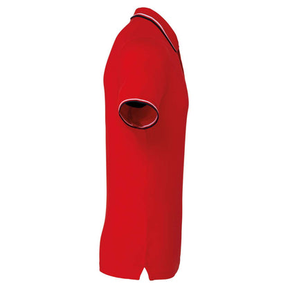 MEN'S SHORT-SLEEVED POLO SHIRT - Red/Navy/White - Additional