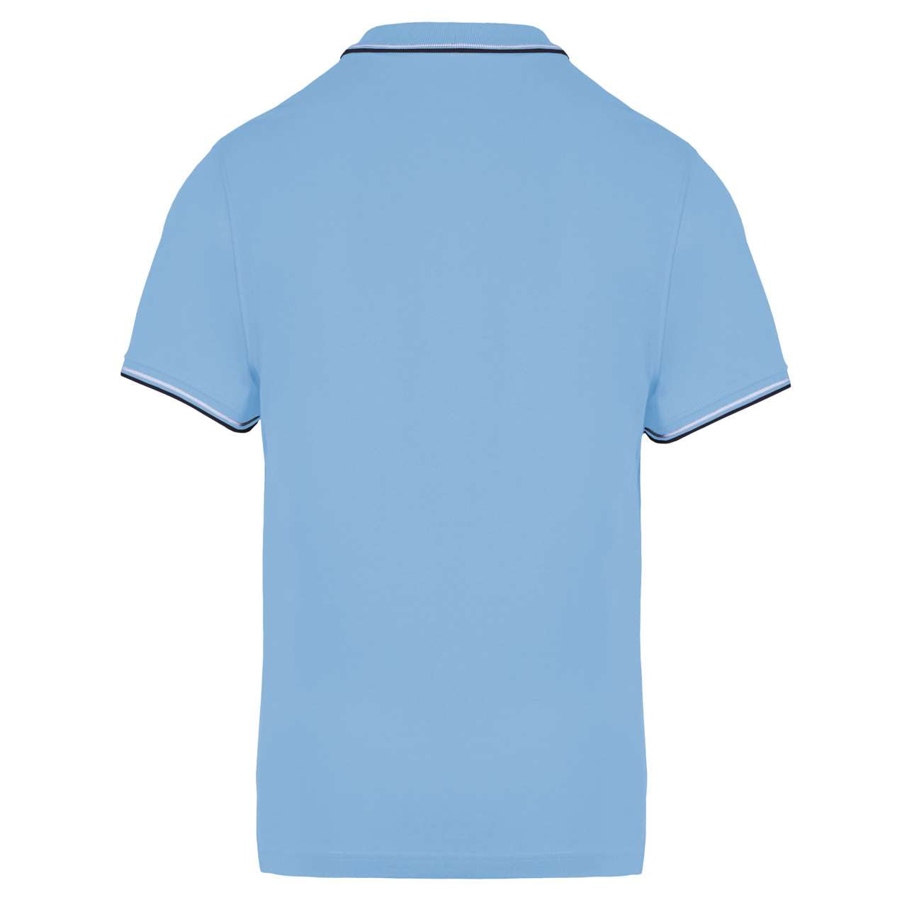 MEN'S SHORT-SLEEVED POLO SHIRT - Sky Blue/Navy/White - Additional