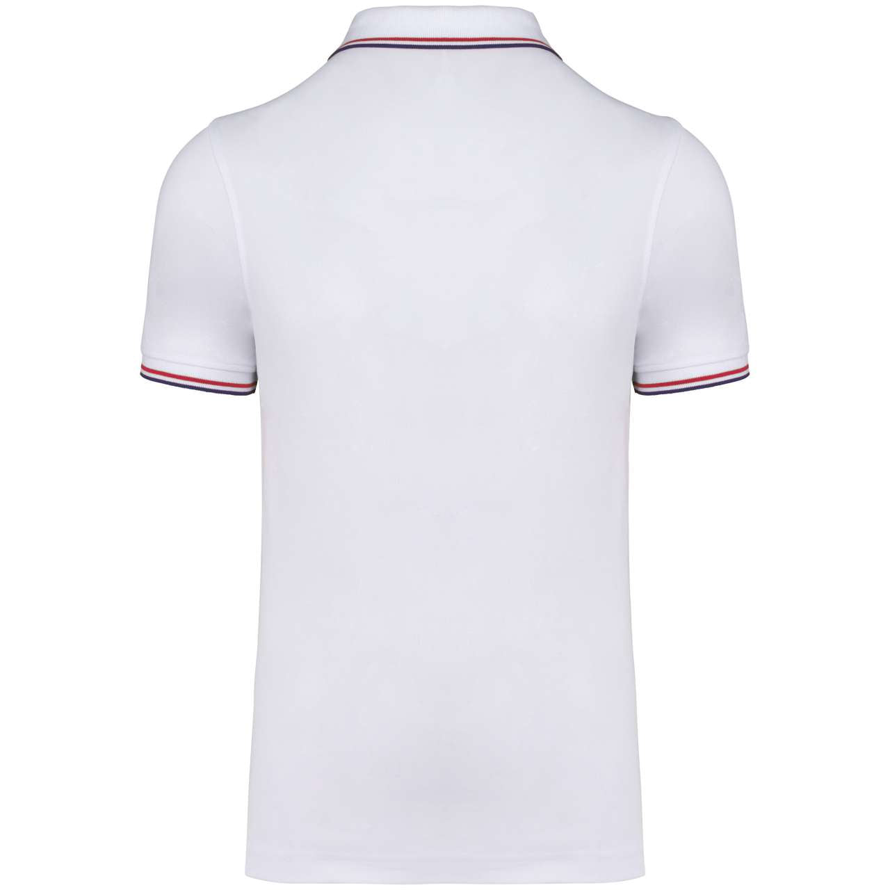 MEN'S SHORT-SLEEVED POLO SHIRT - White/Navy/Red - Additional