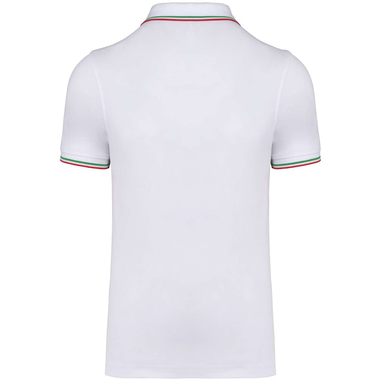 MEN'S SHORT-SLEEVED POLO SHIRT - White/Red/Green - Additional