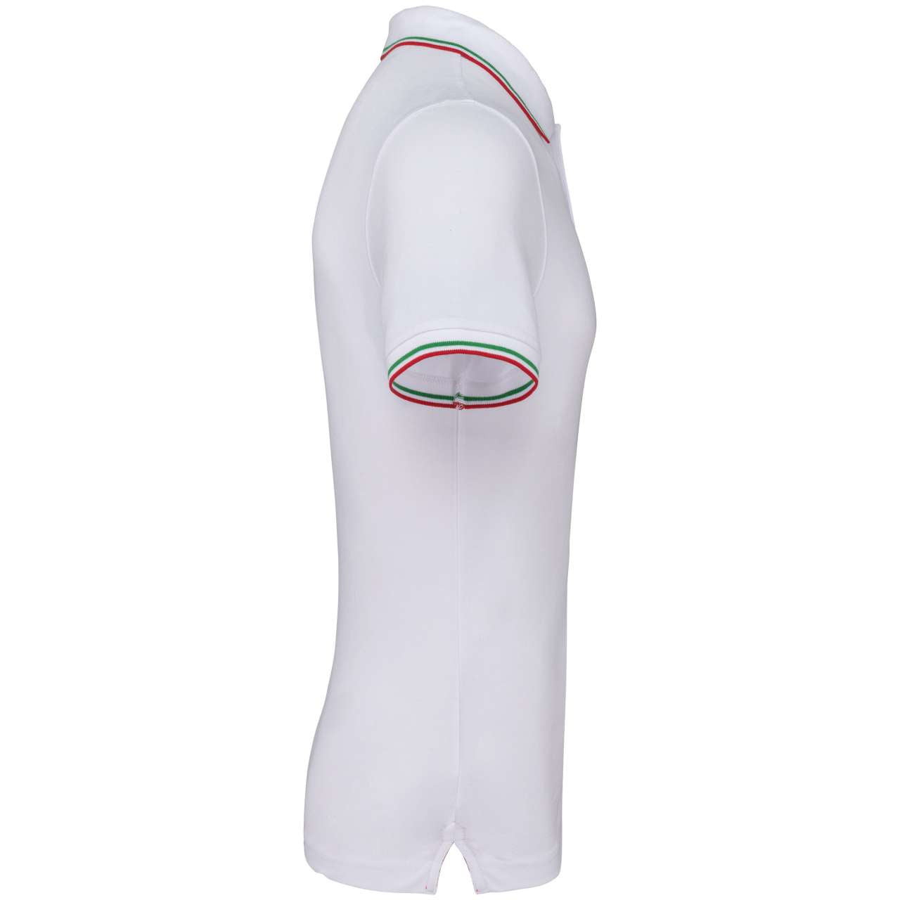 MEN'S SHORT-SLEEVED POLO SHIRT - White/Red/Green - Additional