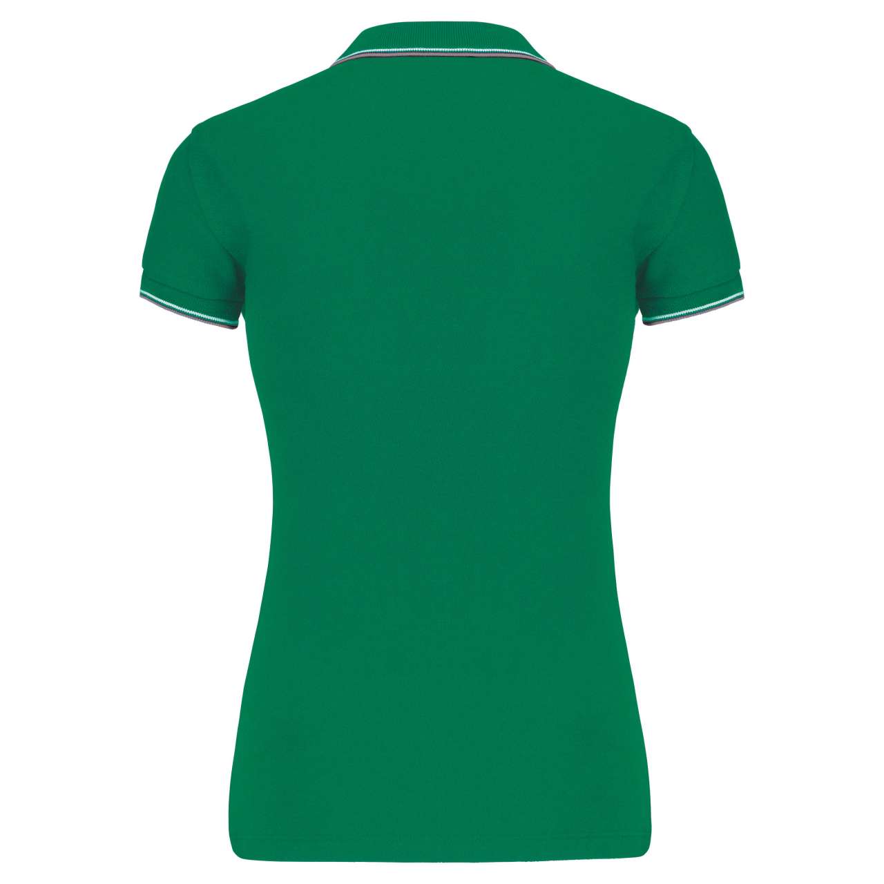 LADIES' SHORT-SLEEVED POLO SHIRT - Kelly Green/Light Grey/White - Additional