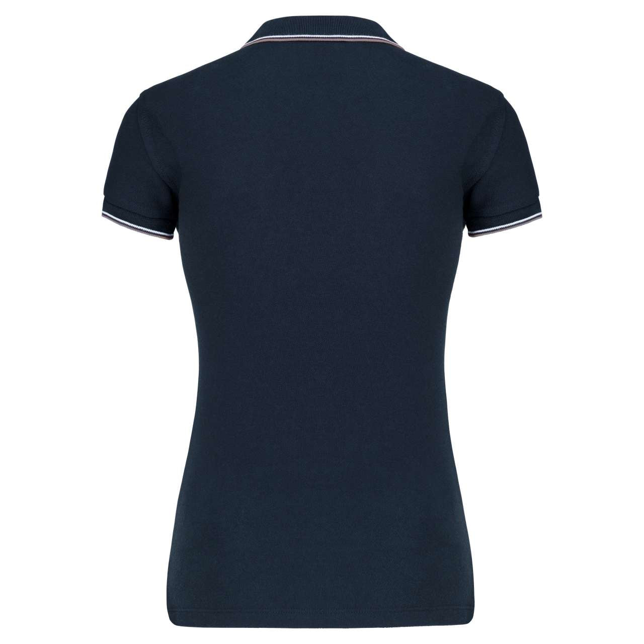 LADIES' SHORT-SLEEVED POLO SHIRT - Navy/Light Grey/White - Additional