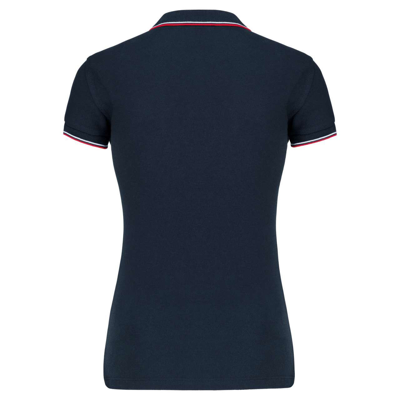 LADIES' SHORT-SLEEVED POLO SHIRT - Navy/Red/White - Additional