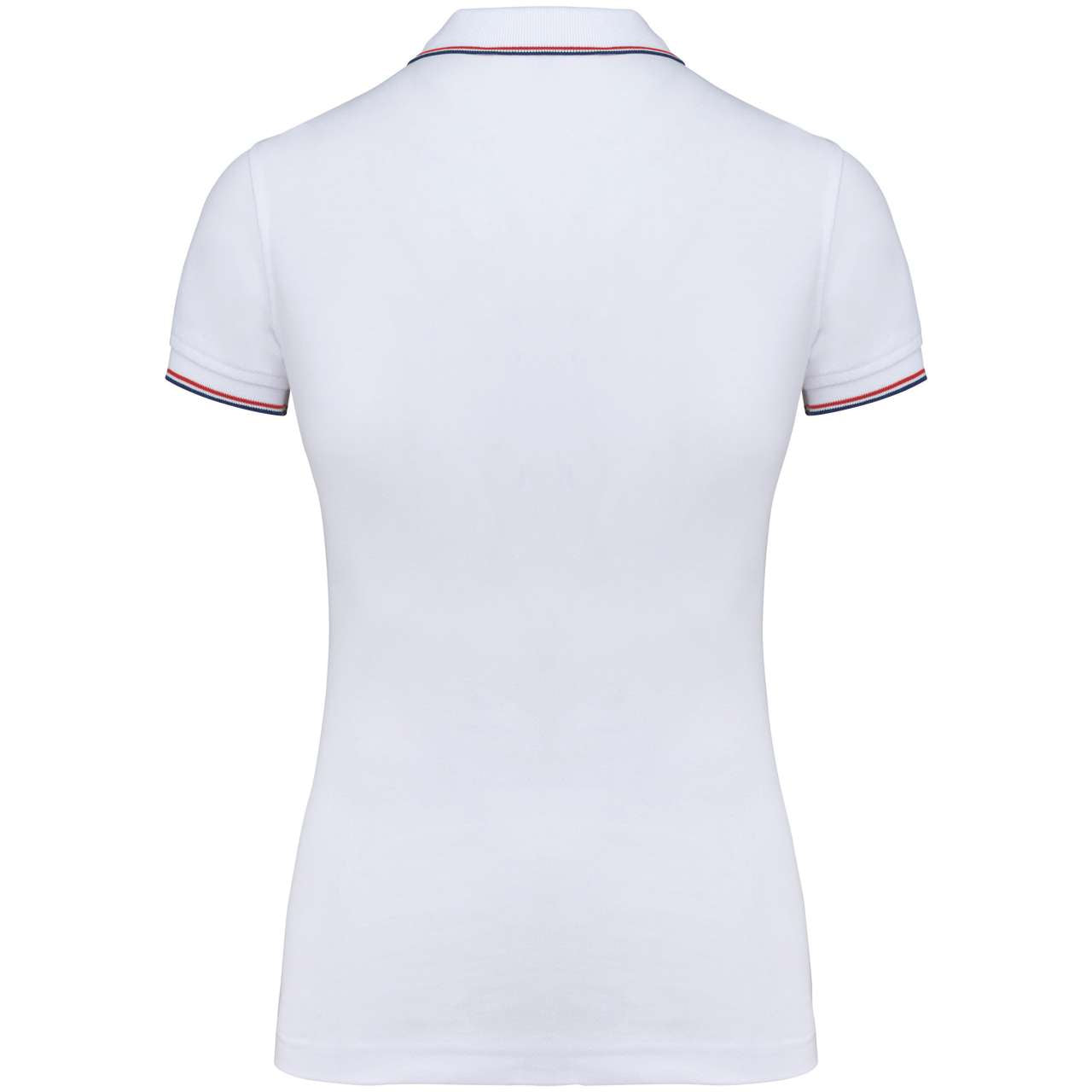LADIES' SHORT-SLEEVED POLO SHIRT - White/Navy/Red - Additional