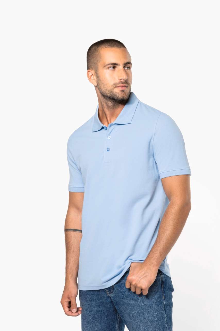 MEN'S SHORT-SLEEVED PIQUÉ POLO SHIRT - Deep Blue - Additional