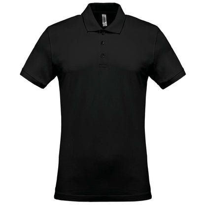 MEN'S SHORT-SLEEVED PIQUÉ POLO SHIRT - Black - Main