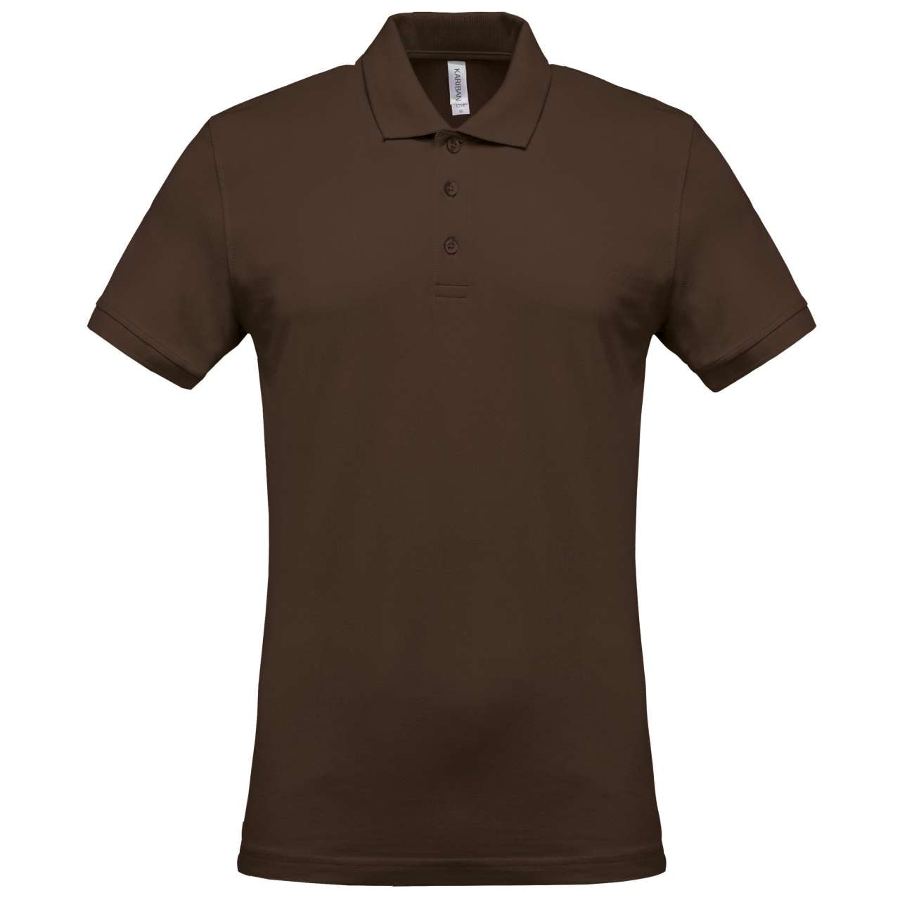 MEN'S SHORT-SLEEVED PIQUÉ POLO SHIRT - Chocolate - Main
