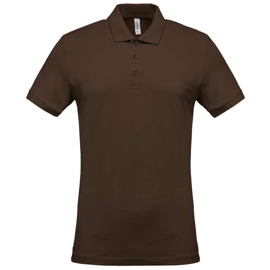 MEN'S SHORT-SLEEVED PIQUÉ POLO SHIRT - Chocolate - Main