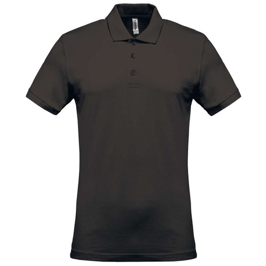 MEN'S SHORT-SLEEVED PIQUÉ POLO SHIRT - Dark Grey - Main