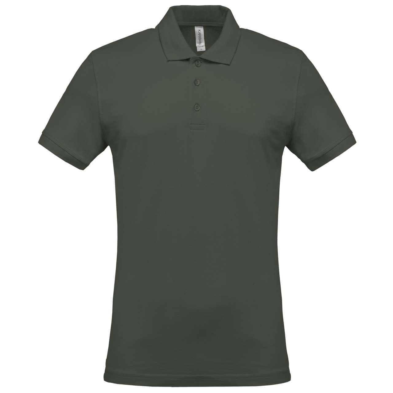 MEN'S SHORT-SLEEVED PIQUÉ POLO SHIRT - Dark Khaki - Main