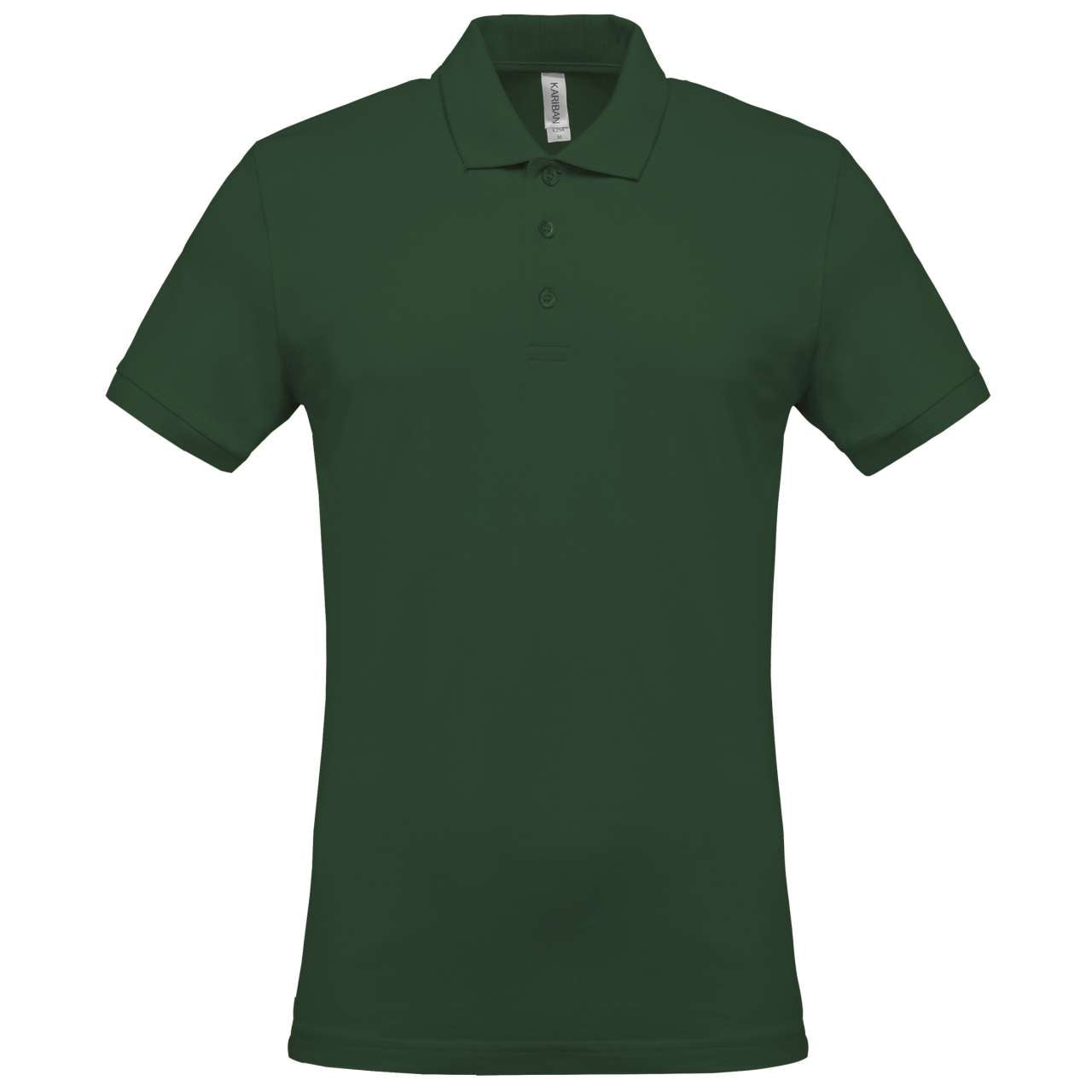 MEN'S SHORT-SLEEVED PIQUÉ POLO SHIRT - Forest Green - Main