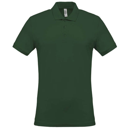 MEN'S SHORT-SLEEVED PIQUÉ POLO SHIRT - Forest Green - Main