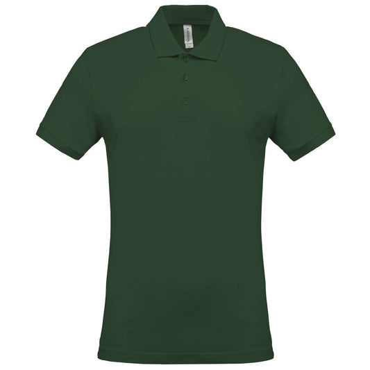 MEN'S SHORT-SLEEVED PIQUÉ POLO SHIRT - Forest Green - Main