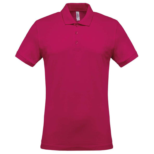 MEN'S SHORT-SLEEVED PIQUÉ POLO SHIRT - Fuchsia - Main