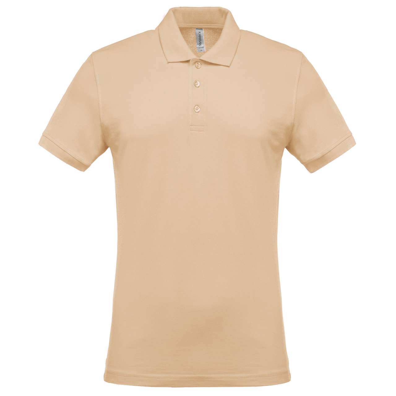 MEN'S SHORT-SLEEVED PIQUÉ POLO SHIRT - Light Sand - Main