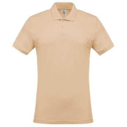 MEN'S SHORT-SLEEVED PIQUÉ POLO SHIRT - Light Sand - Main
