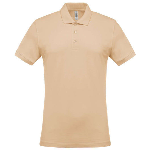 MEN'S SHORT-SLEEVED PIQUÉ POLO SHIRT - Light Sand - Main