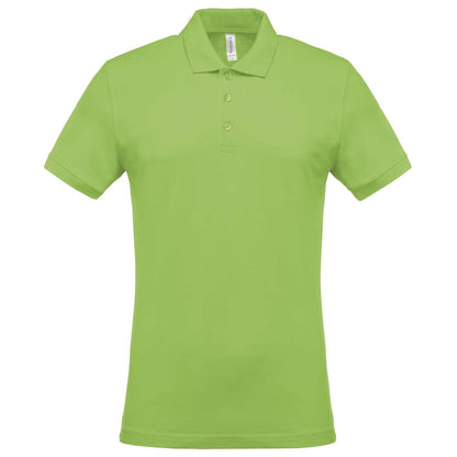 MEN'S SHORT-SLEEVED PIQUÉ POLO SHIRT - Lime - Main