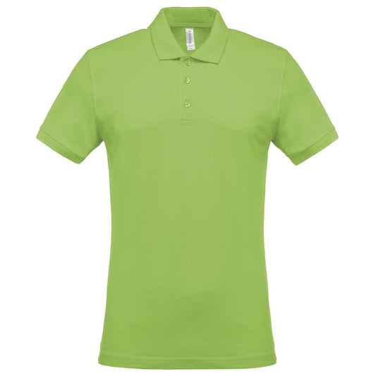 MEN'S SHORT-SLEEVED PIQUÉ POLO SHIRT - Lime - Main