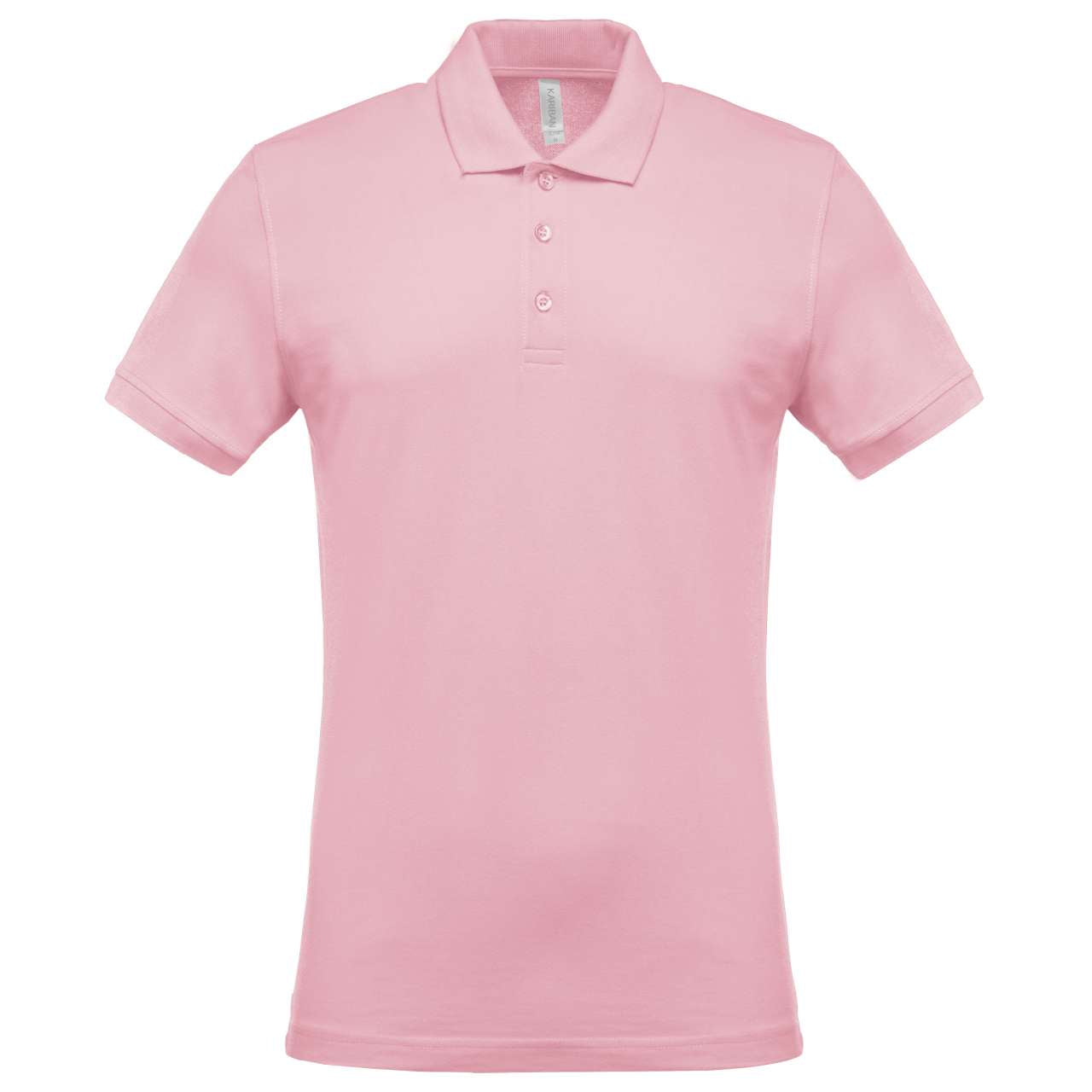MEN'S SHORT-SLEEVED PIQUÉ POLO SHIRT - Pale Pink - Main